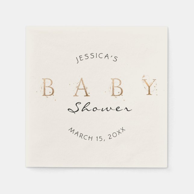 Serviette En Papier Plaques de papier baby shower (Devant)