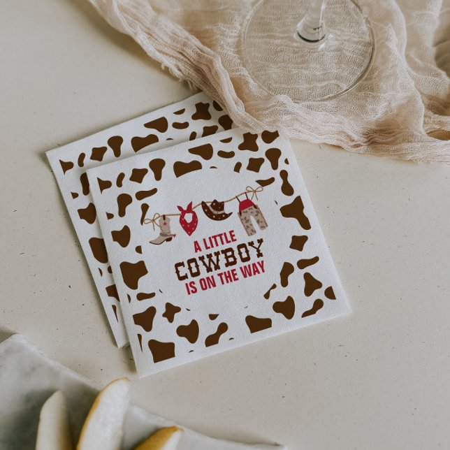 Serviette En Papier Plaques de papier Baby shower Rodeo Western Cowboy (Créateur téléchargé)