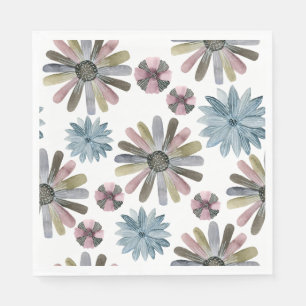 Serviette En Papier Plaques de pique-nique - Fleurs