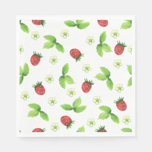 Serviette En Papier Plaques de pique-nique - Fraises