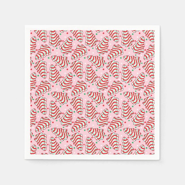 Serviette En Papier Plaques en papier de gâteau de Noël (Devant)