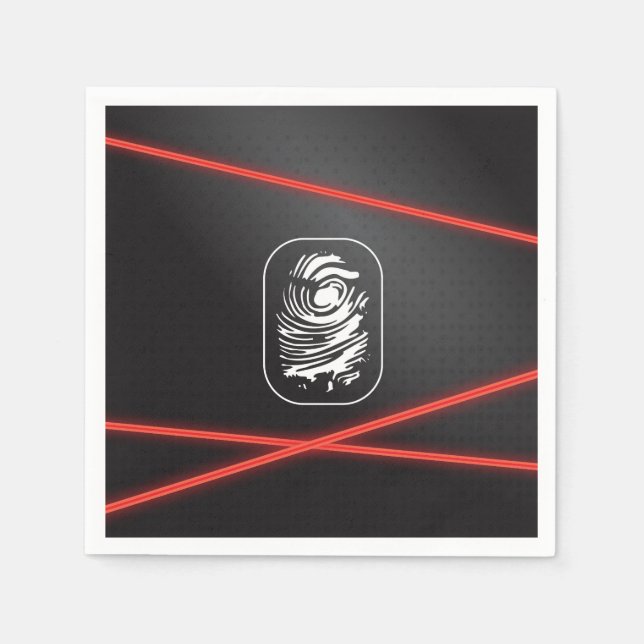 Serviette En Papier Plaques laser de la partie d'espionnage (Devant)