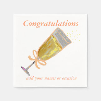 Serviette En Papier Plat de Toast Champagne