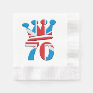 Serviette En Papier Platinum Jubilee Queen Elizabeth 70