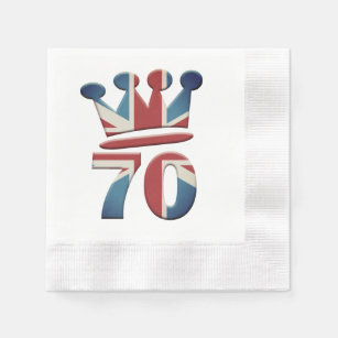 Serviette En Papier Platinum Jubilee Reine Elizabeth 70 ans serviettes