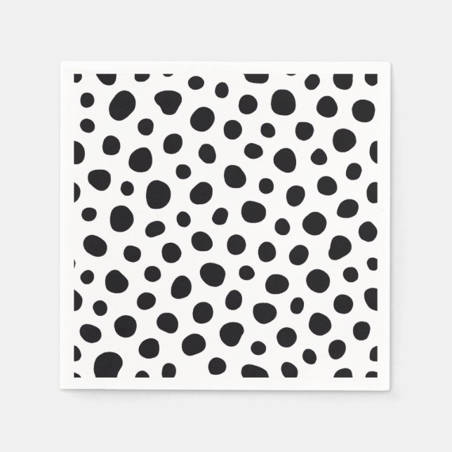 Serviette En Papier Playful Energy Dalmatian Inspired Dotted Spots (Devant)