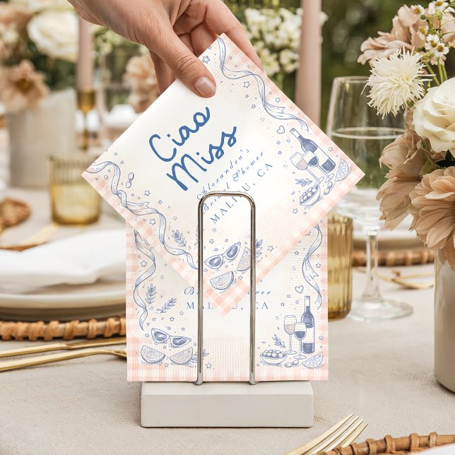 Serviette En Papier Playful Italian Ciao Miss Bridal Shower (Créateur téléchargé)