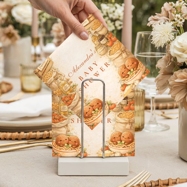 Serviette En Papier Playful Little Meatball Baby Shower (Créateur téléchargé)