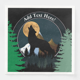 Serviette En Papier Pleine lune de Howling Wolf
