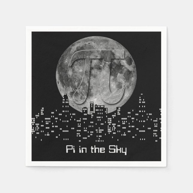 Serviette En Papier Pleine lune Pi Dans Le Ciel (Devant)