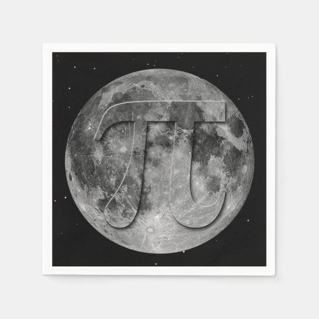 Serviette En Papier Pleine lune Pi Day Fun (Devant)