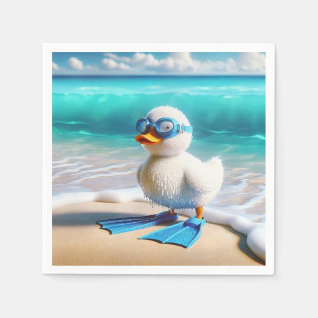 Serviette En Papier Plongeur de plongée (Devant)