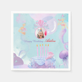 Serviette En Papier Plongez dans une fête d'anniversaire de sirène !