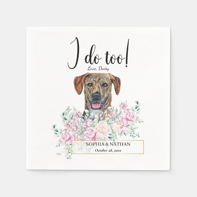 Serviette En Papier Plott Hound Chien Mariage Cocktail Napkins (Devant)