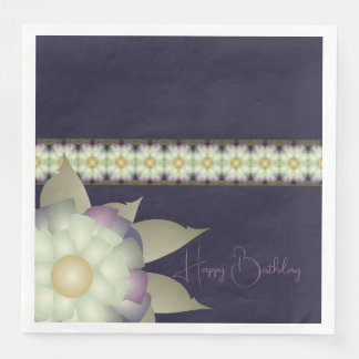 Serviette En Papier Plum Purple Et Mauve