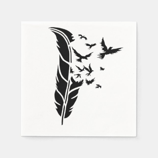 Serviette En Papier plume & Eagle (Devant)