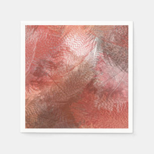 Serviette En Papier Plume rouge