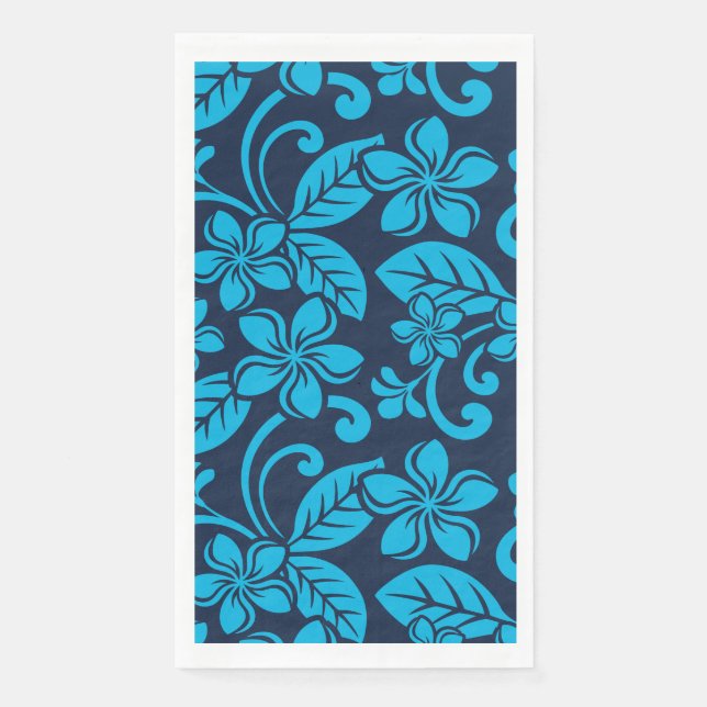 Serviette En Papier ?PLUMÉRIE DE L'ÎLE (Bleu x 2) (Devant)