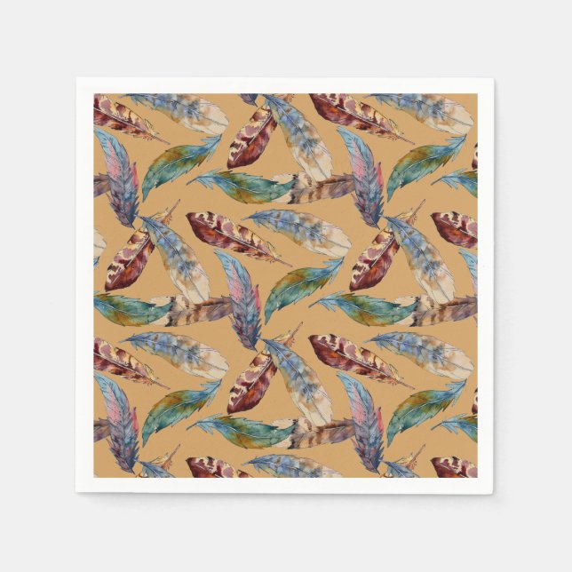 Serviette En Papier Plumes qui tombent (Devant)