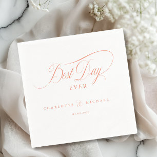 Serviette En Papier PLUS BEAU JOUR JAMAIS ! Élégant, Mariage