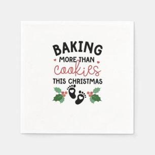 Serviette En Papier Plus que des biscuits à Noël Grossesse