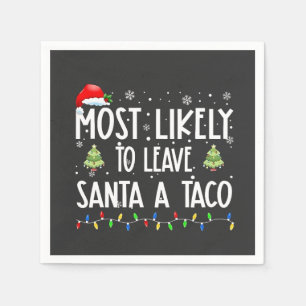 Serviette En Papier Plus susceptible de laisser un taco de Noël à Sant