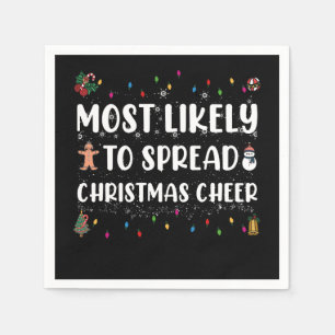 Serviette En Papier Plus susceptible de répandre la joie de Noël Famil