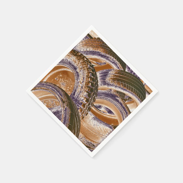 SERVIETTE EN PAPIER PNEUS (Coin)