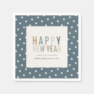 Serviette En Papier Poche de la nouvelle année graphique moderne
