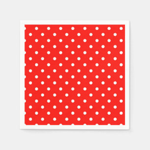 Serviette En Papier Poche rouge et blanc, glamour moderne