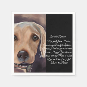 Serviette En Papier Poésie du Labrador Retriever