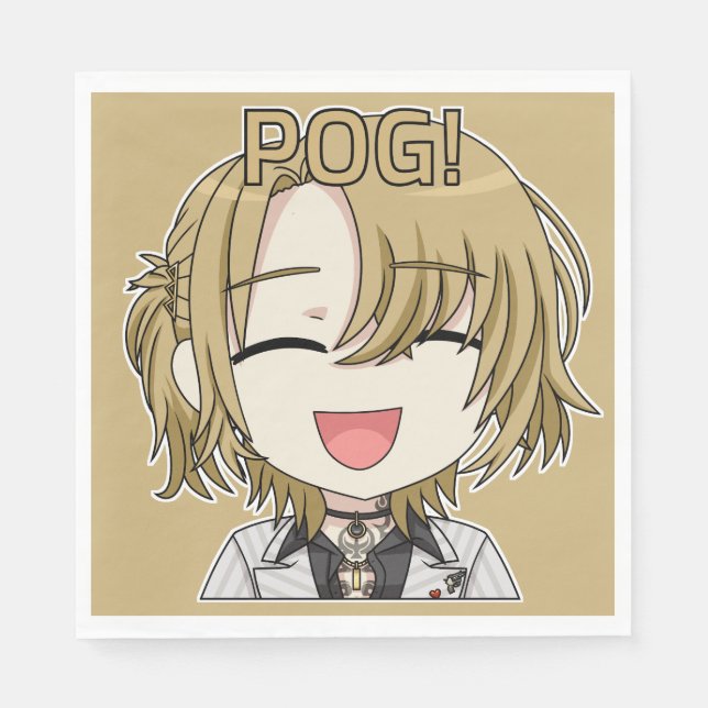 Serviette En Papier Pog! Chibi Napkins - Luca Kaneshiro Fanart (Devant)