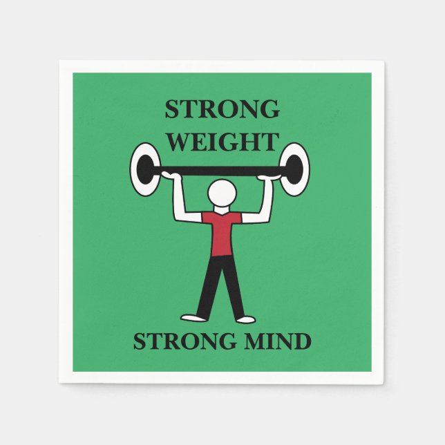 Serviette En Papier Poids Bodybuilder Fitness Gym (Devant)