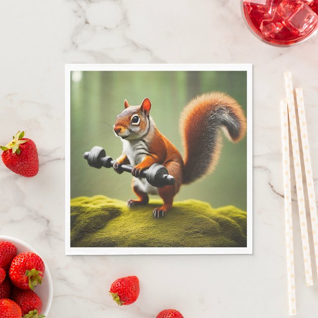 Serviette En Papier Poids de levage des écureuils (Créateur téléchargé)