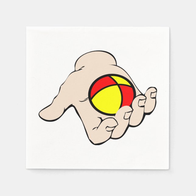 Serviette En Papier Poignée Avec Papier Boule Jonglage (Devant)
