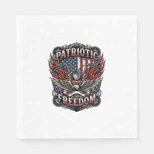 Serviette En Papier Poignées de vélo Liberté Patriotique Route Liberté