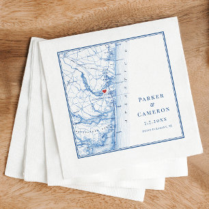 Serviette En Papier Point Agréable New Jersey Carte Mariage élégant