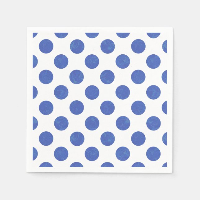 Serviette En Papier Point bleu (Devant)