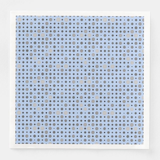 Serviette En Papier Pointe Polka 01.Gray Lblue BG (Devant)