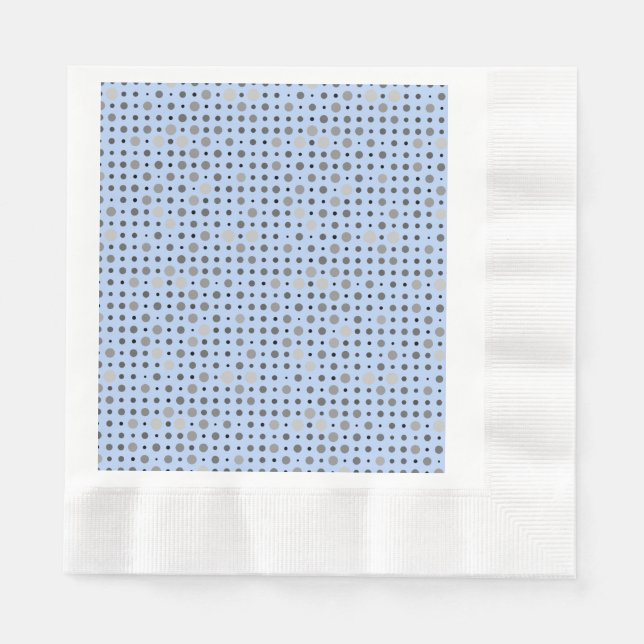 Serviette En Papier Pointe Polka 01.Gray Lblue BG (Devant)