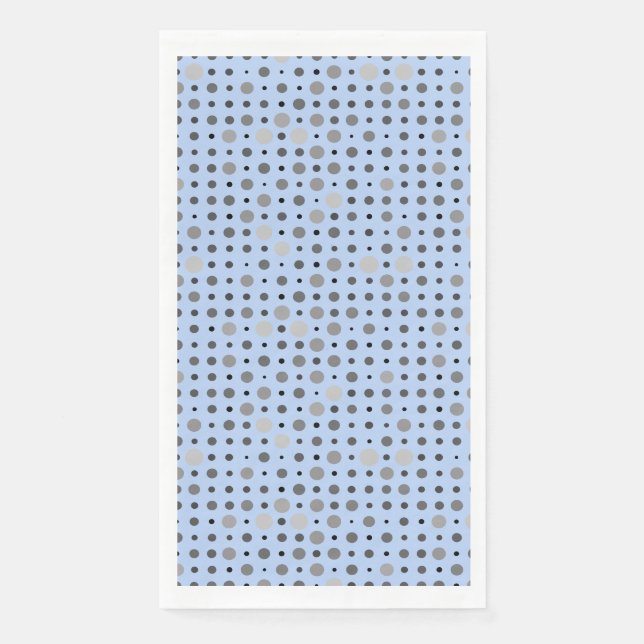 Serviette En Papier Pointe Polka 01.Gray Lblue BG (Devant)