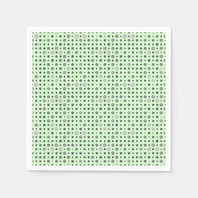 Serviette En Papier Pointe Polka 01.Gris Lgreen BG (Devant)