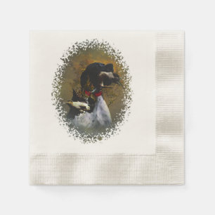 Serviette En Papier Pointer anglais, chasse aux oiseaux