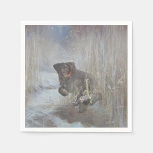 Serviette En Papier Pointeur À poils durs allemand