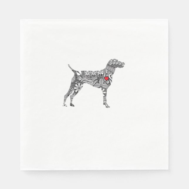 Serviette En Papier Pointeur allemand Shorthair I GSP Chien Maman J'ai (Devant)