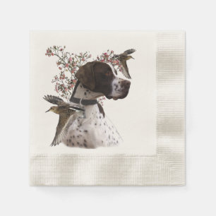 Serviette En Papier Pointeur anglais, chasse aux oiseaux