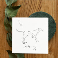 Pointeur anglais Mariage Cocktail Napkins