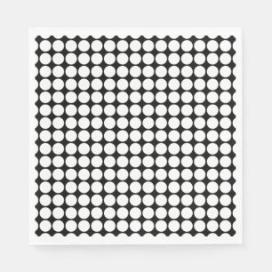Serviette En Papier Points blancs minimaux sur fond noir uni