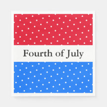 Points Bright Red White Blue Stripes du 4 juillet