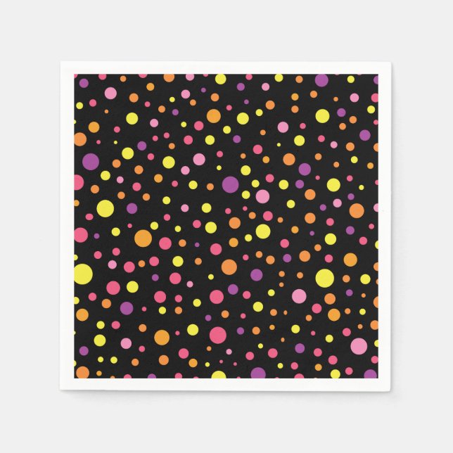 Serviette En Papier Points colorés (Devant)